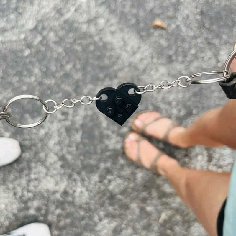 Lego Couple Keychain