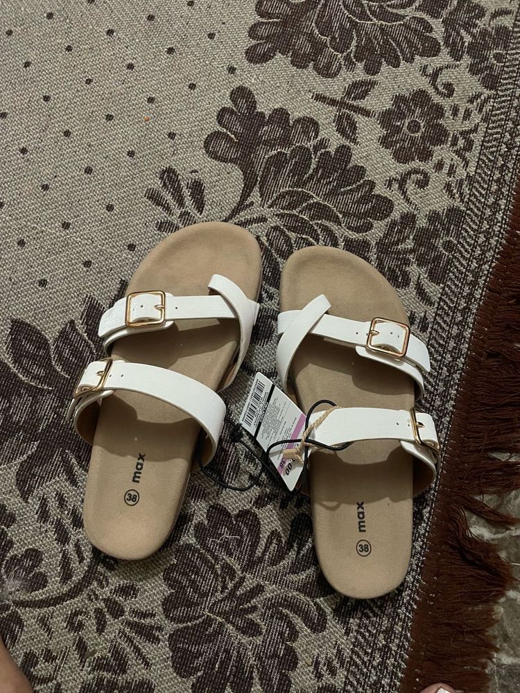 Max White Flats &amp; Sandals