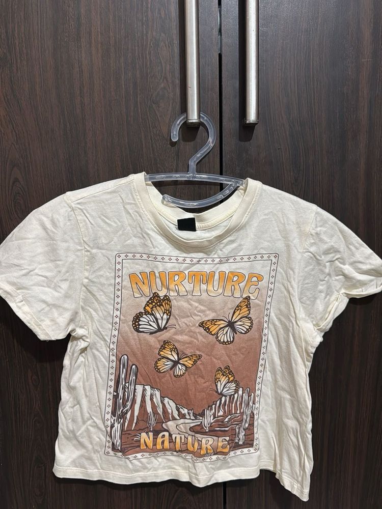 Cream T Shirt For Women