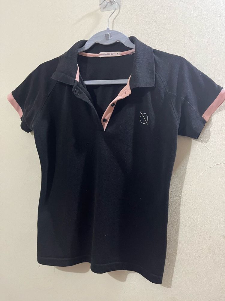 Classic Black Polo T shirt
