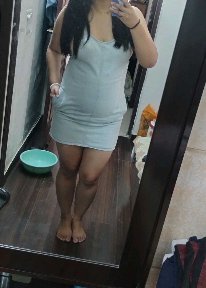 Denim Pinafore Dress