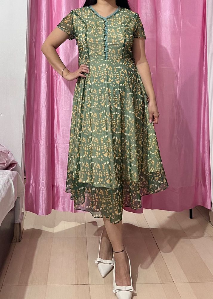 Green Floral Dress