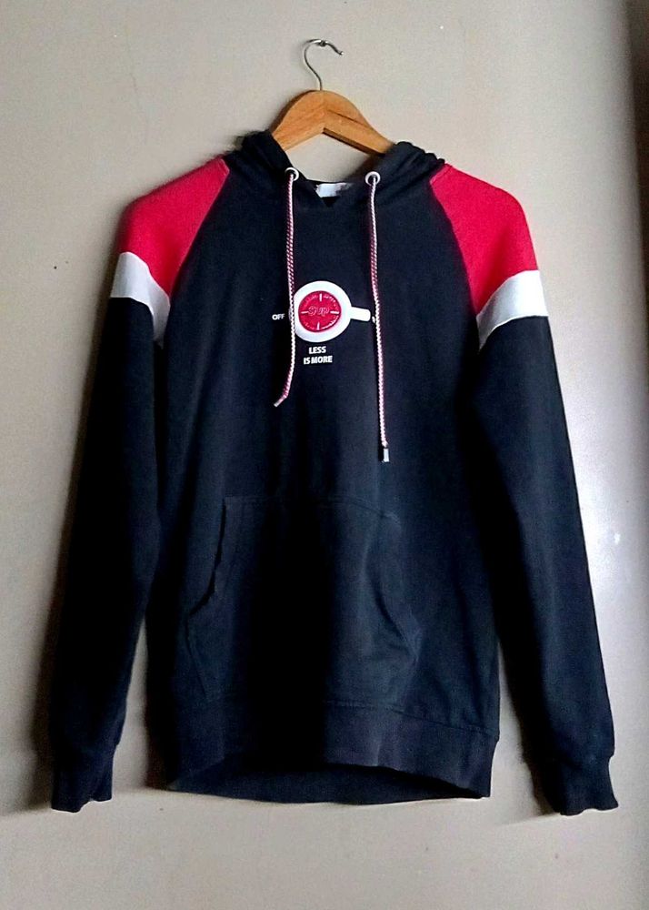 Star Polo Men’s Black Hoodie Sweatshirt – Size L