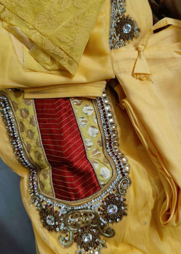 anarkali, bust size 34-36,heavy embroidery