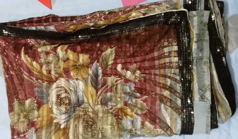 Floral Print Saree