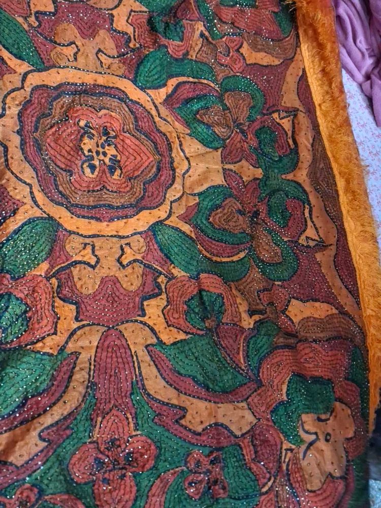 Colorful tussher silk saree