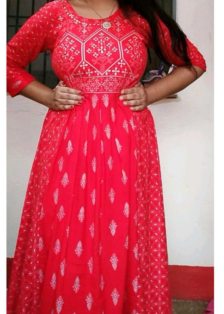Red Ethnic Gown