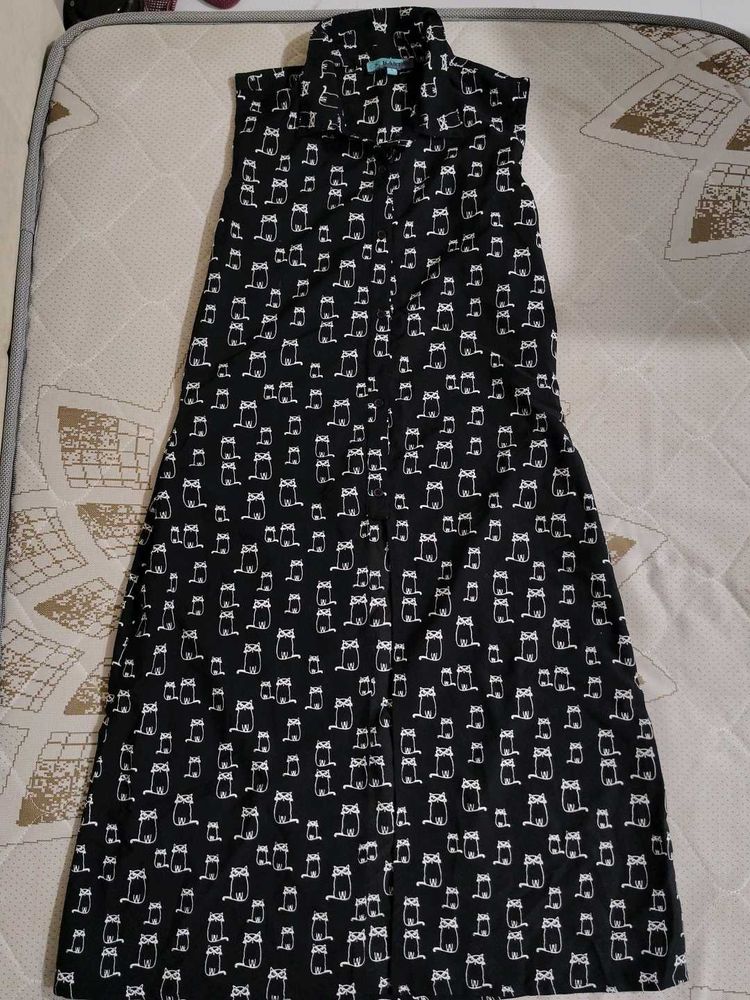 Cute Cat Print Dress