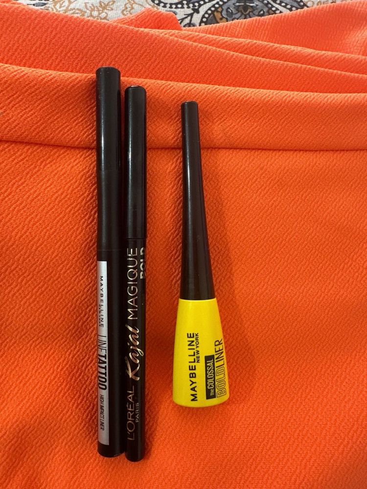 Combo of 3- Maybelline Liners &amp; L’Oreal Kajal