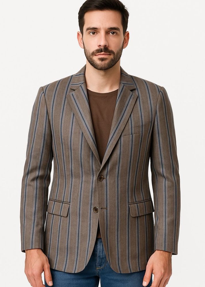 Striped Brown Blazer