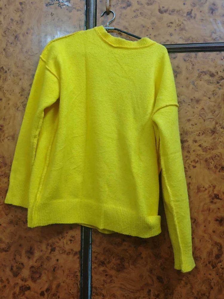 Bright Yellow Knit Sweater