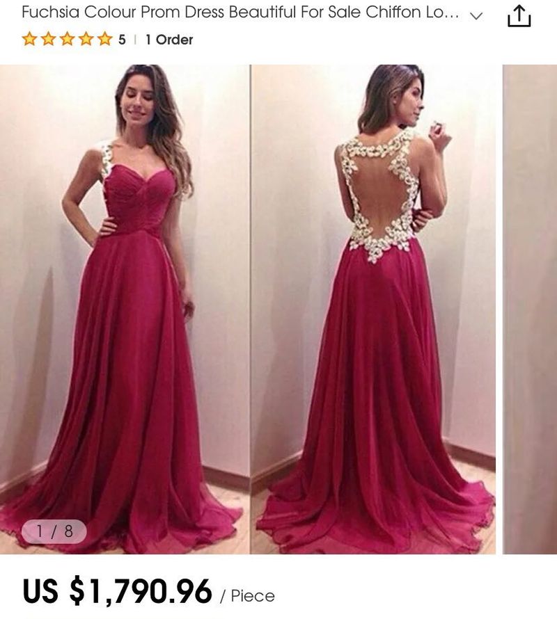 Fuchsia Prom Dress