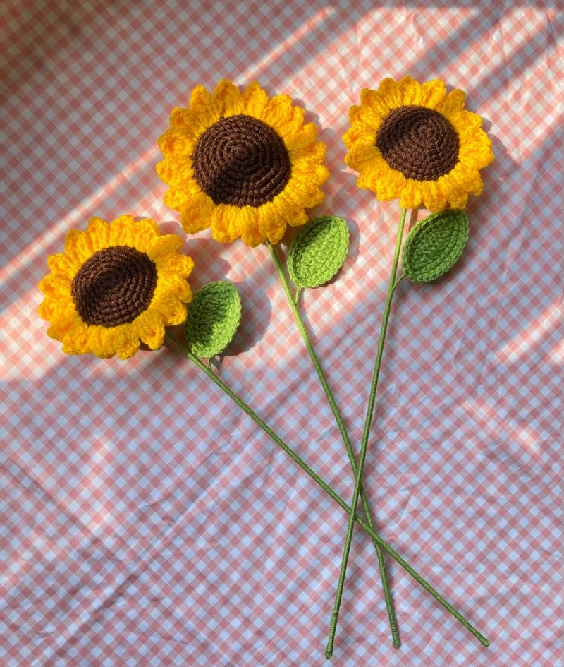 Handmade Crochet Sunflower