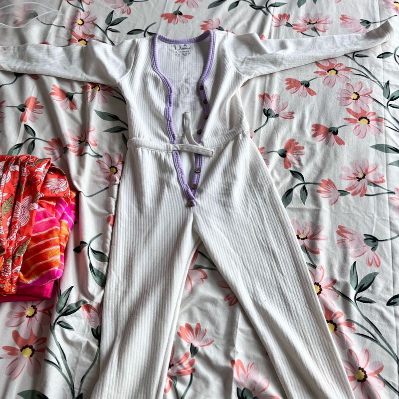 Cute White Onesie For 8-10 Year Old