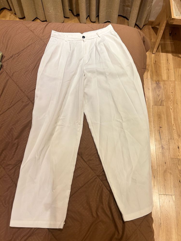 White Wide Leg Pants