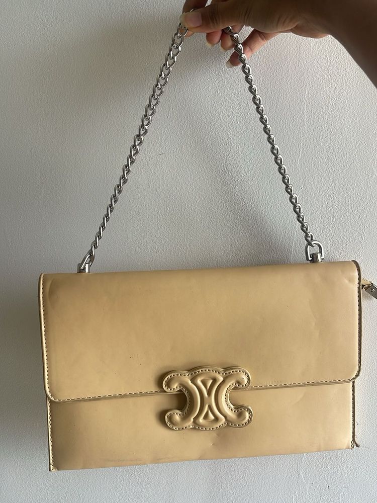 Beige Shoulder Bag
