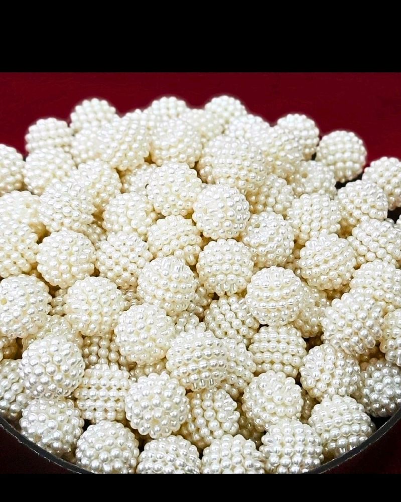 White Beads Pack Of 50