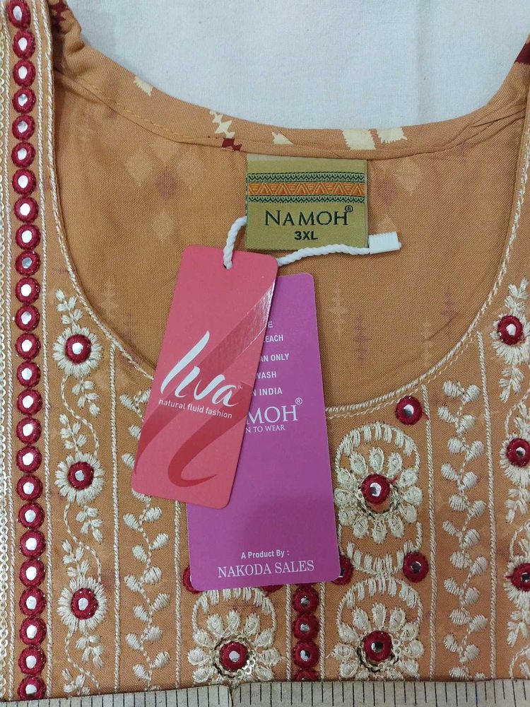 New Cotton Silk Dress Set