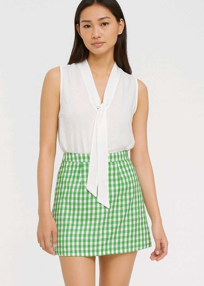 Gingham Mini Skirt