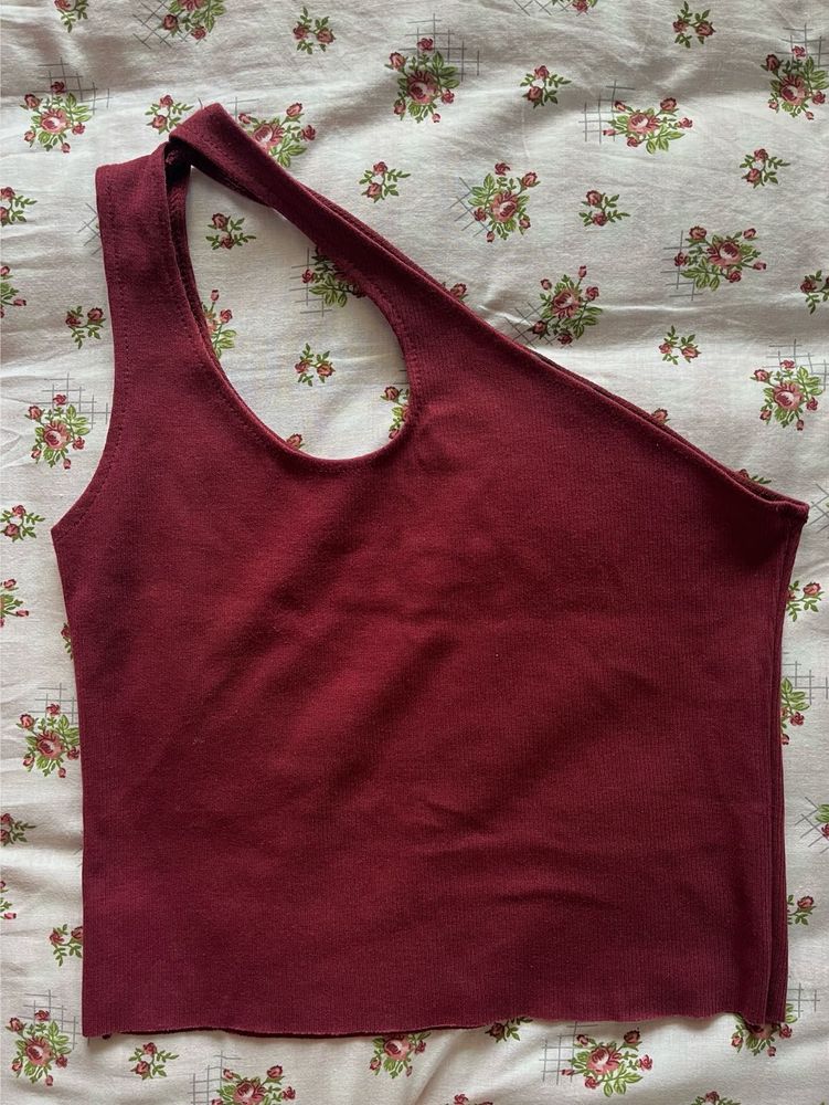 One Shoulder Crop Top