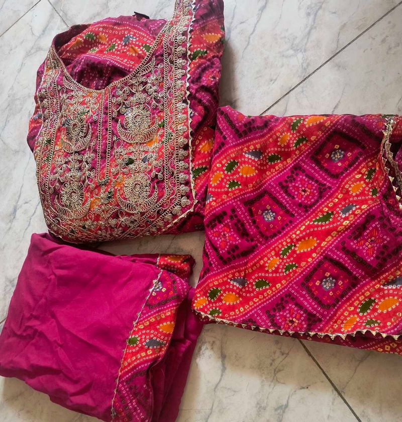 Pink Embroidered Kurta Set