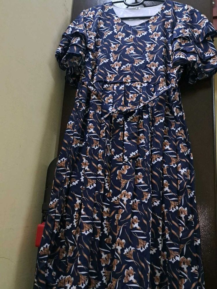 Print Dress Blue