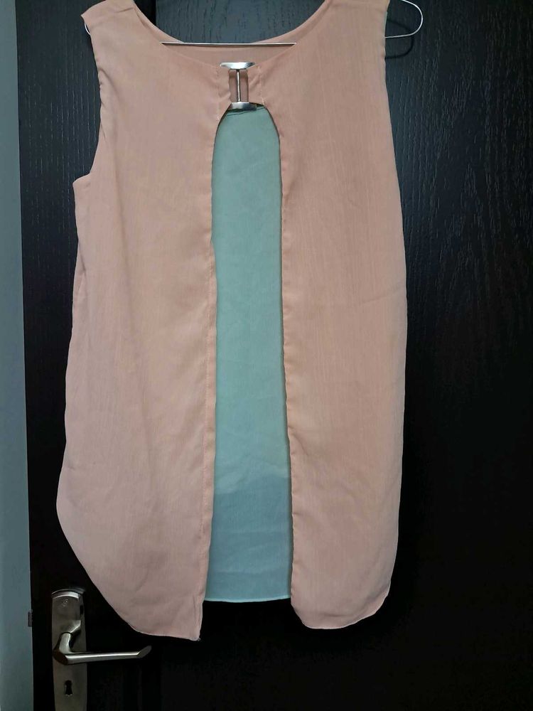 Peach &amp; Mint Open-Back Tank