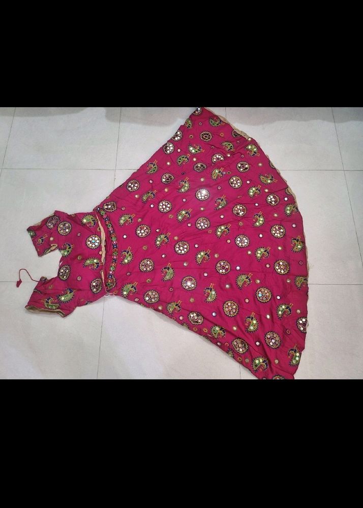 Navratri Chaniya Choli With Dupatta Rani Colour