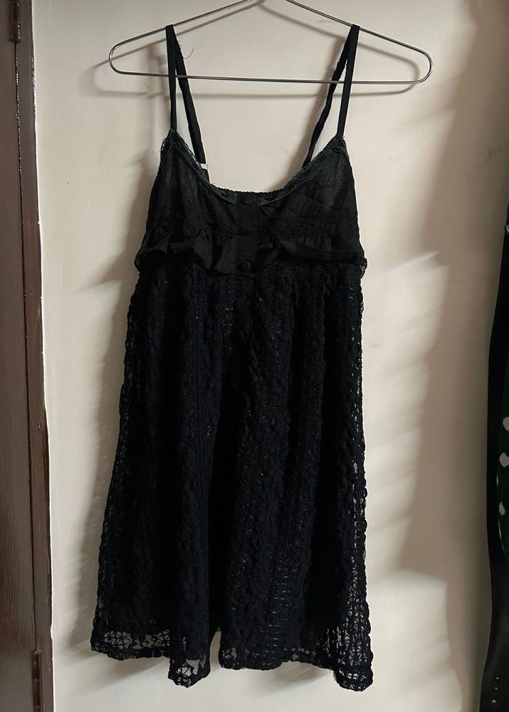 Black Lace Slip Dress