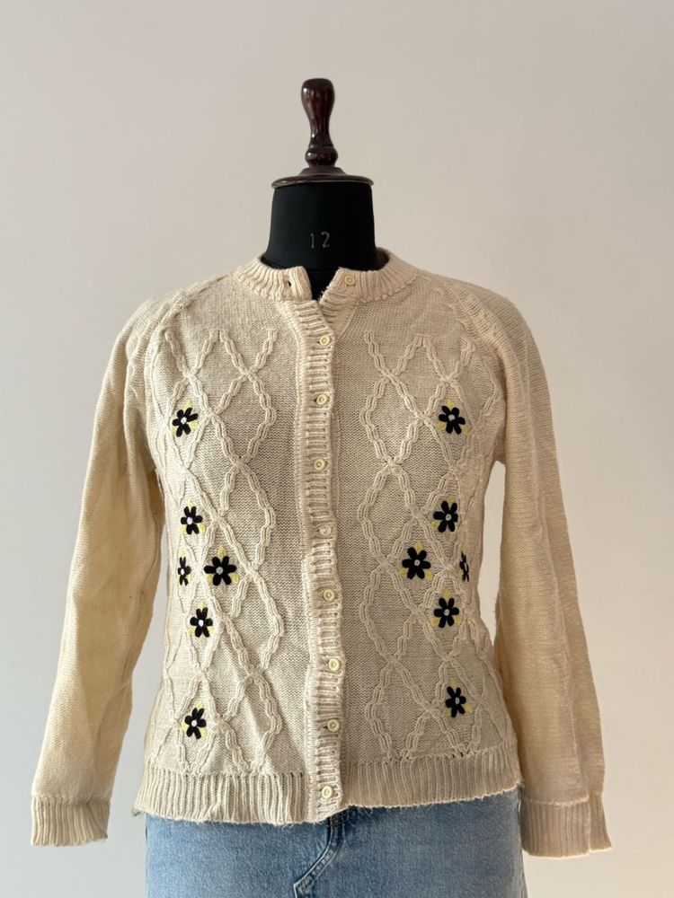 Floral Knit Cardigan