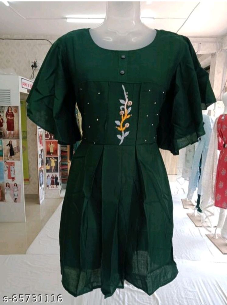 Green Short Rayon Tunic