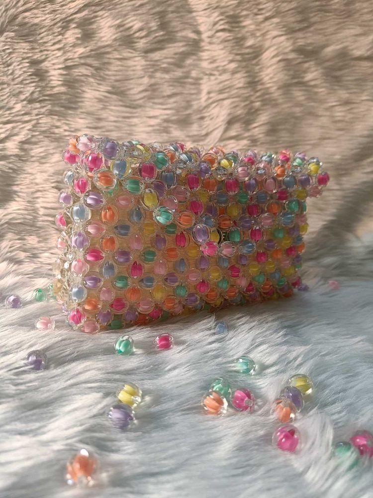 Beaded Initial Keychain