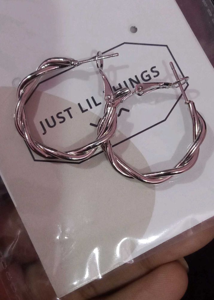 Silver Plated Hooped Earrings