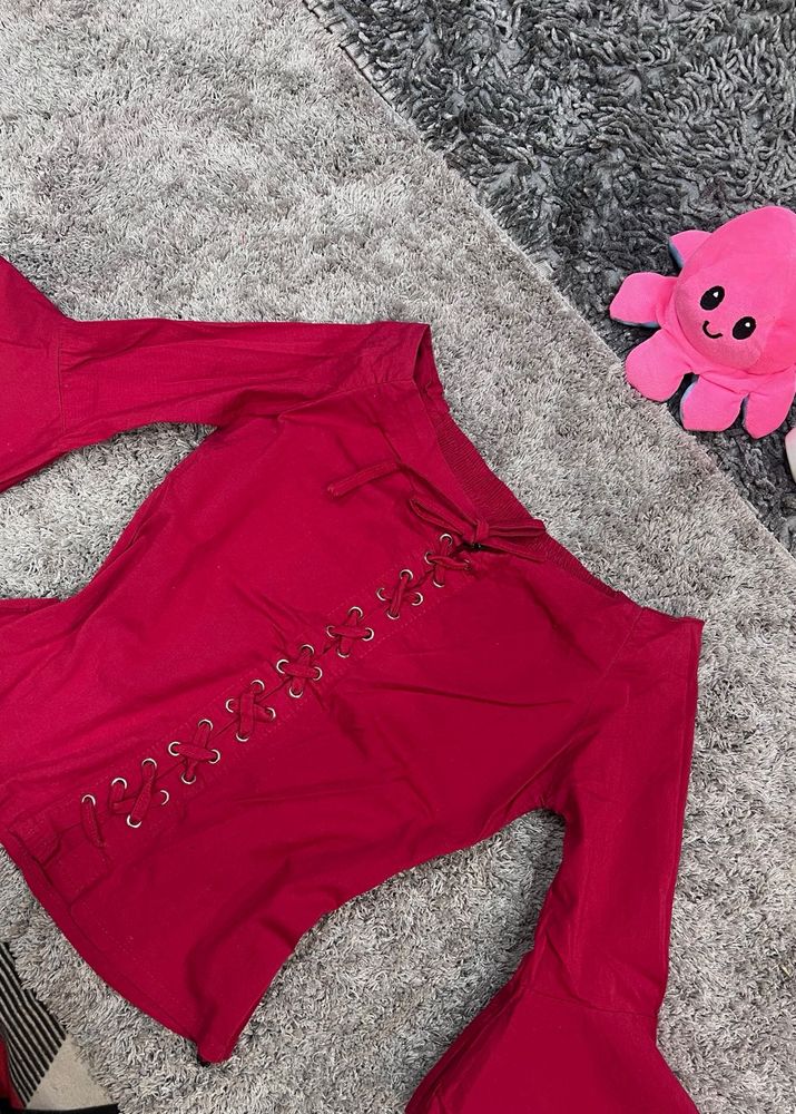 Red Corset Style Top