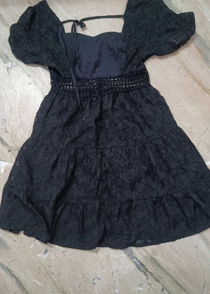 Black Lace Mini Dress