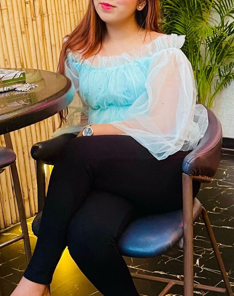 Ruffle Net Party Top