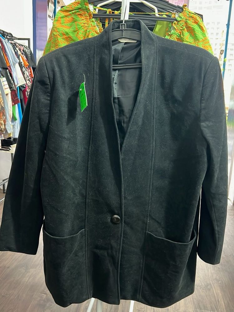 Black Velvet Comfy Blazer