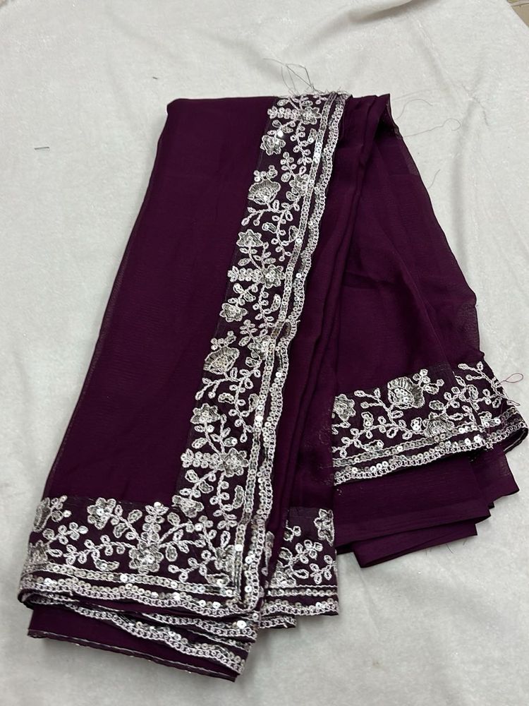 Elegant Purple Saree