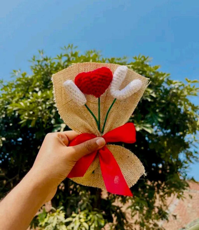 handmade I Love You Bouquet crochet