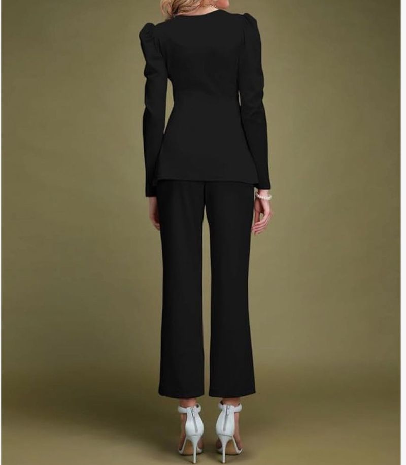 Chic Black Pant Suit