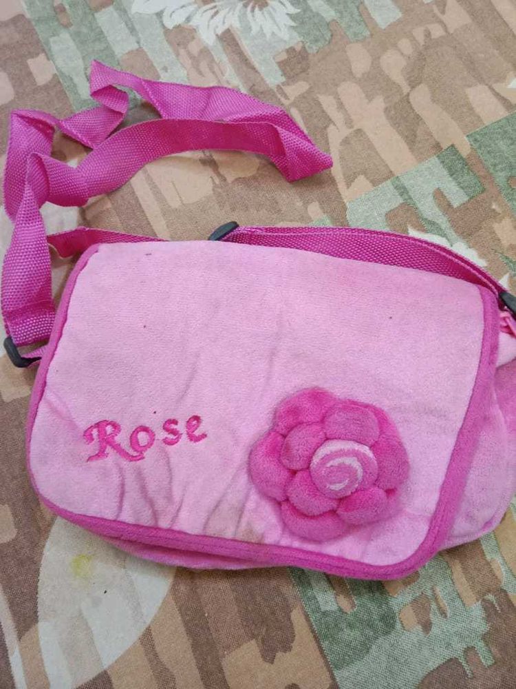 Plush Rose Sling Bag for Girls (Pre-loved)