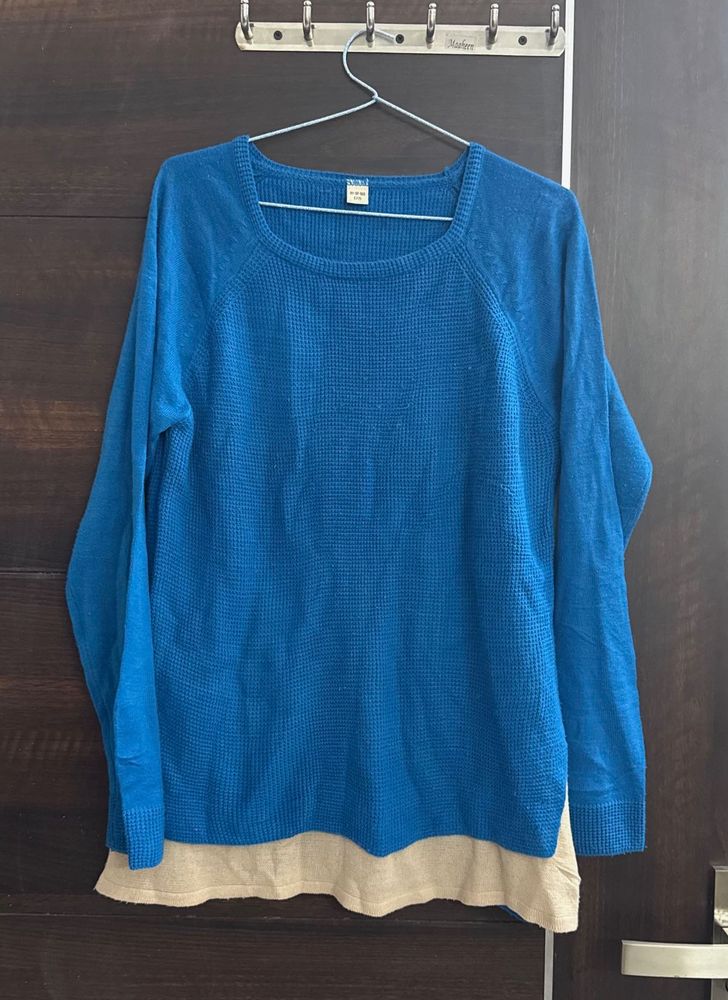 Blue Knit Pullover