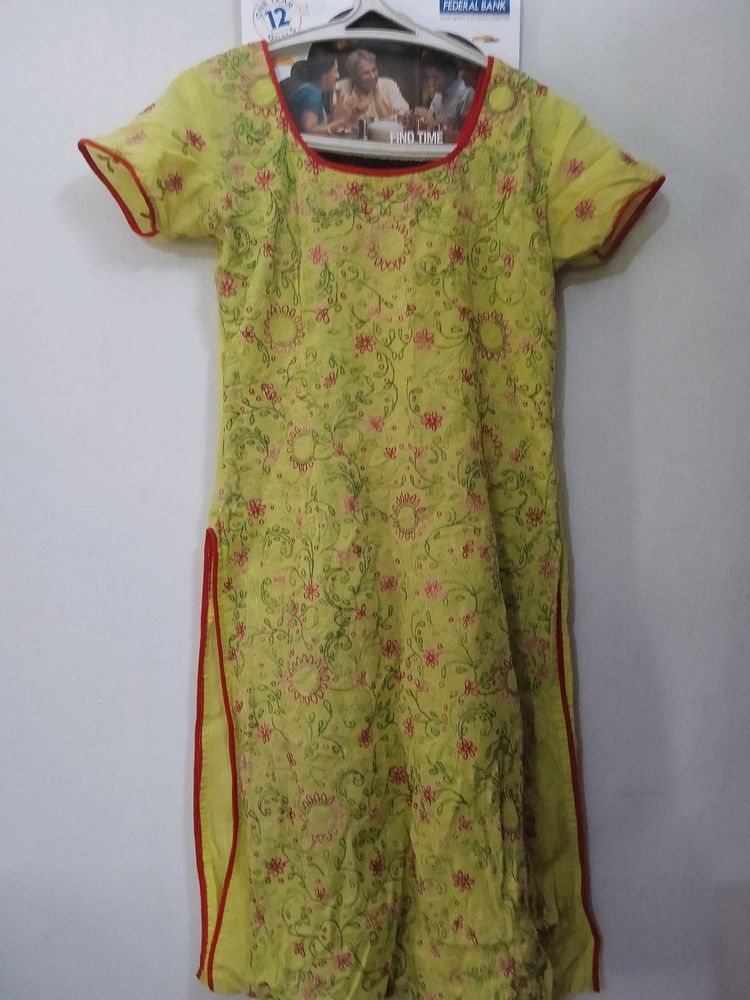 Chicken karai Work Cotton Curtha