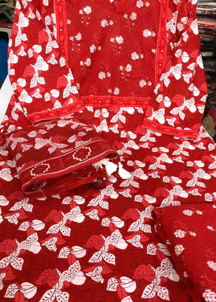 Pure Malmal Cotton Kurti Set For Women