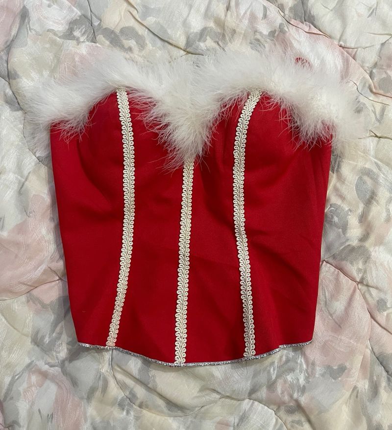 Red Furr Corset