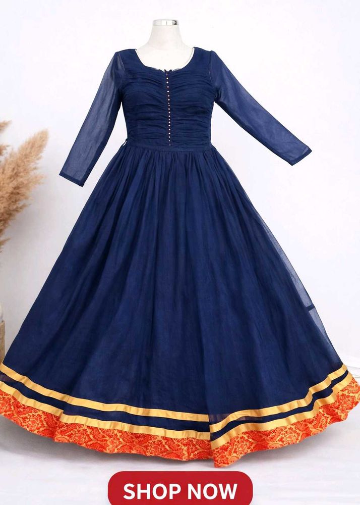 Elegant Navy Blue Ethnic Gown