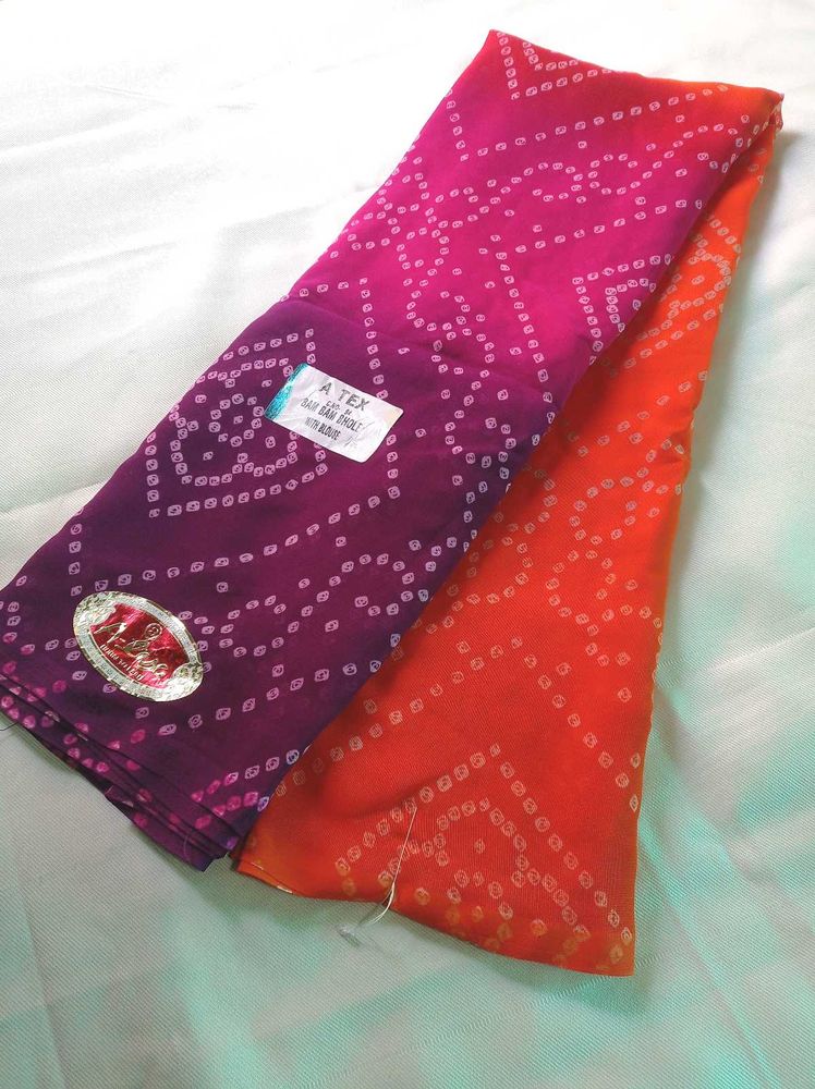 Bandhej Print Saree 😍1