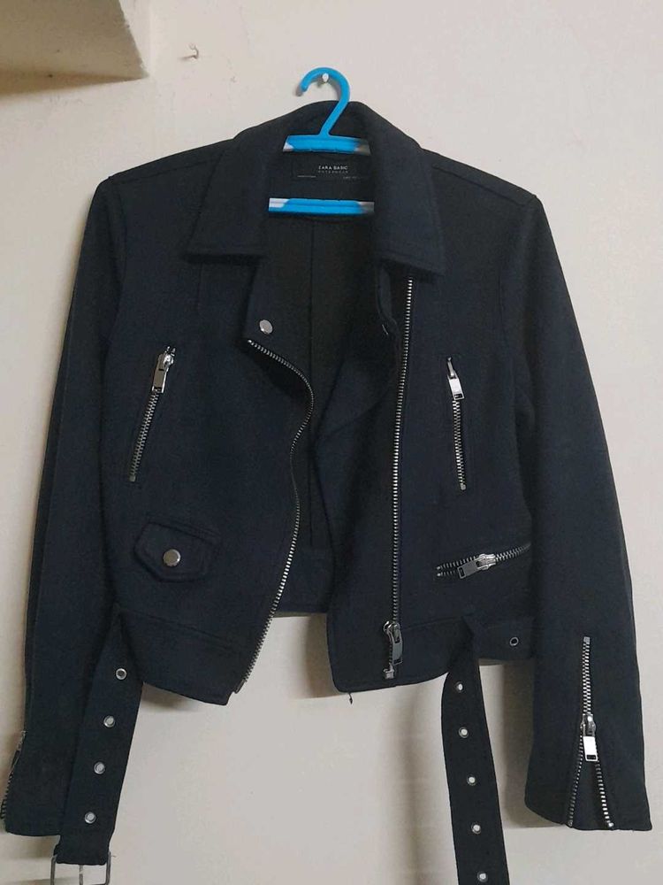 Zara Women Suede BIKER JACKET