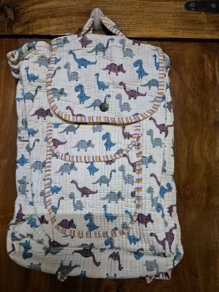 New Handblock Quilted Backpack For Kids