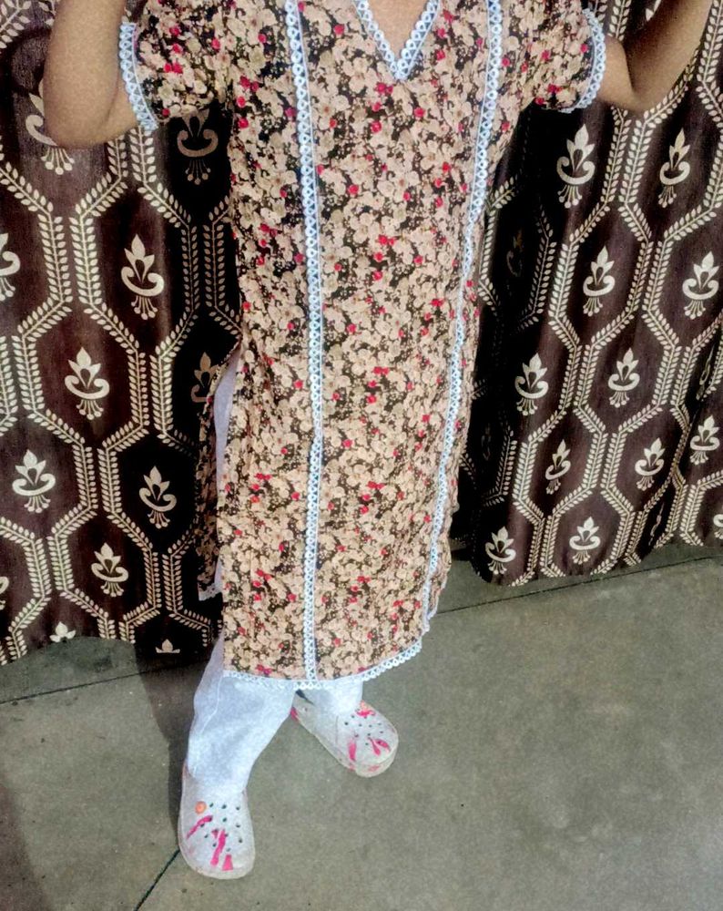 Floral Print Kurta